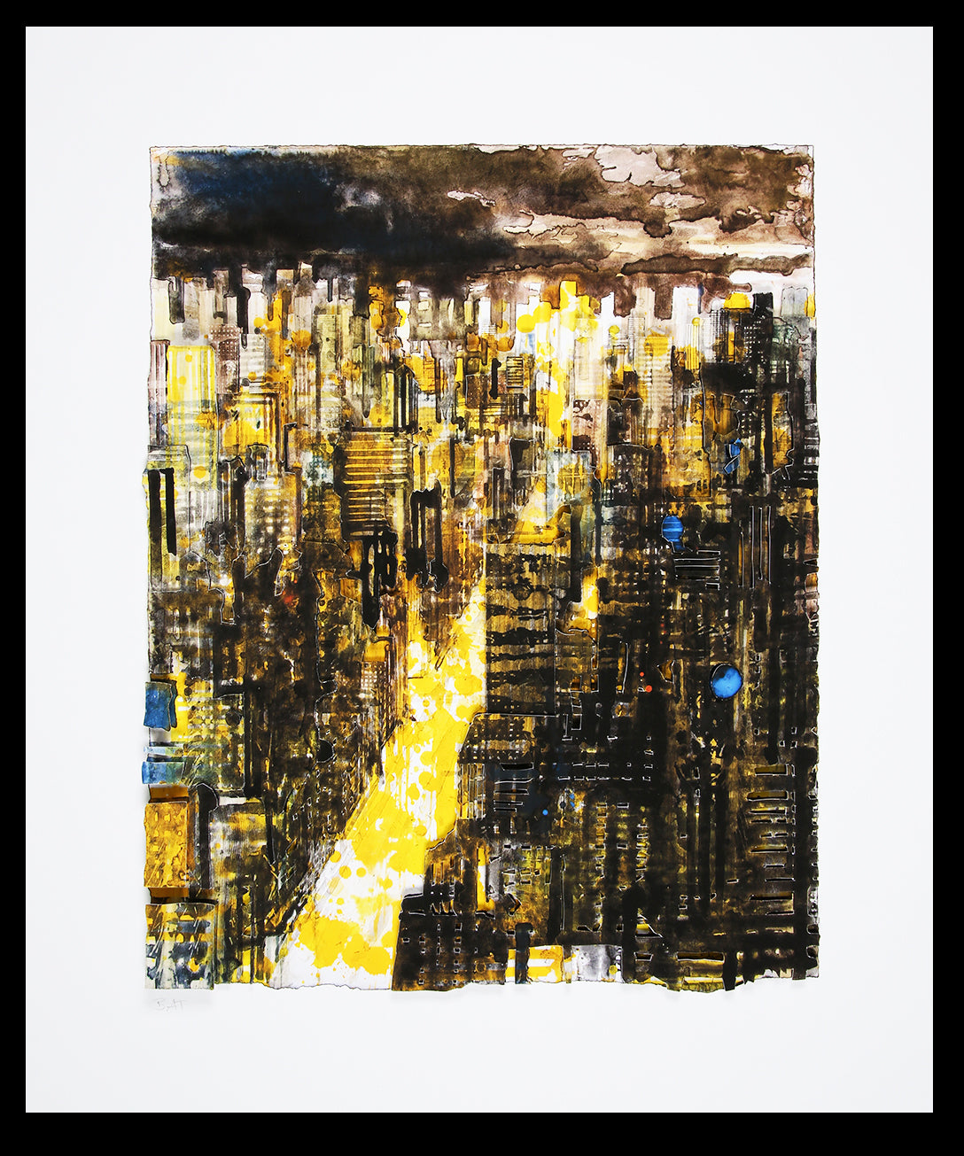 Salzmann, Gottfried - New York la nuit - Giclée - signée à la main