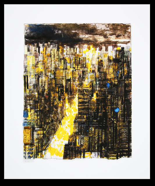 Salzmann, Gottfried - New York at Night - Giclee - handsigniert