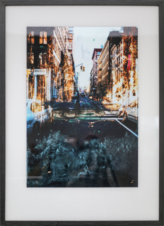 Salzmann, Gottfried - NY Riverside - Multiple aus Acrylglas und Alu - gerahmt