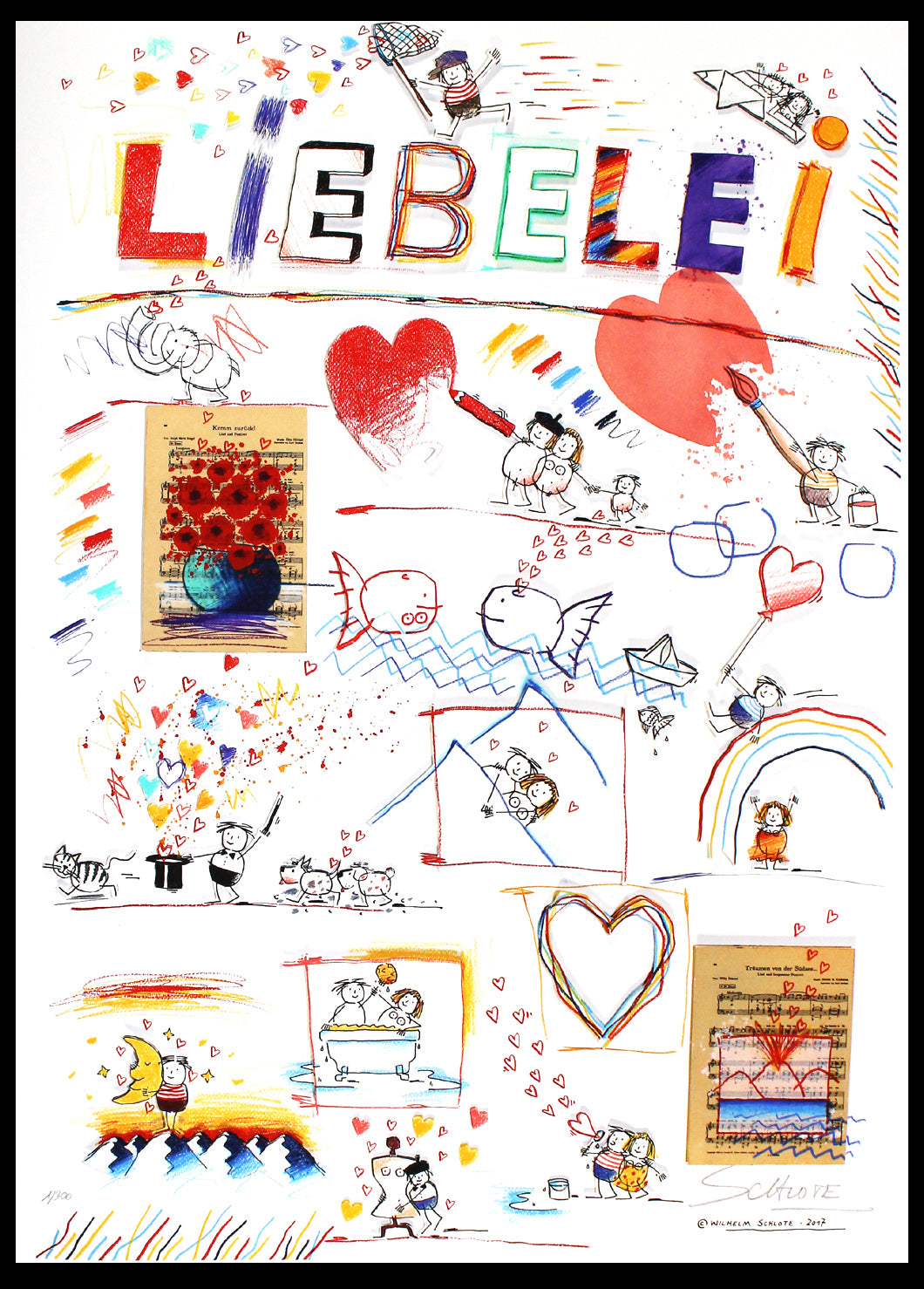 Schlote, Wilhelm - Liebelei - Giclee - handsigniert