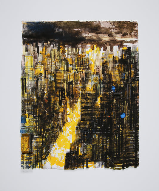 Salzmann, Gottfried - New York at Night - 3D-Konstruktion - handsigniert Clever Art