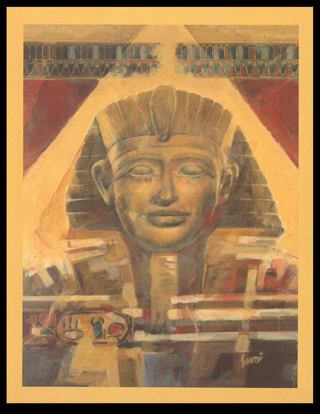 Sumi - Pharaon Amenhotep - Estampe