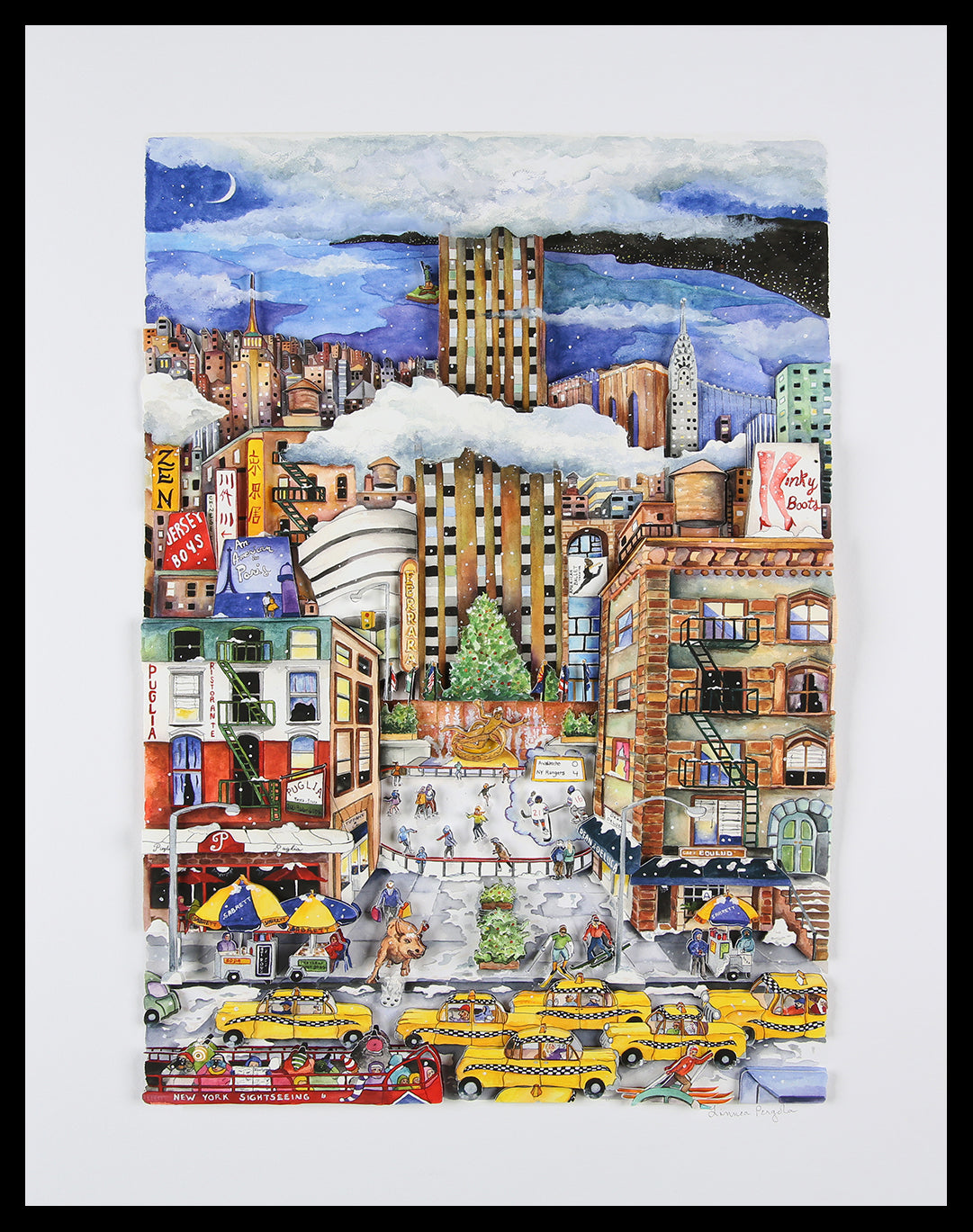 Pergola, Linnea - Light Snowfall in NYC - Deluxe - Giclee - hand signed