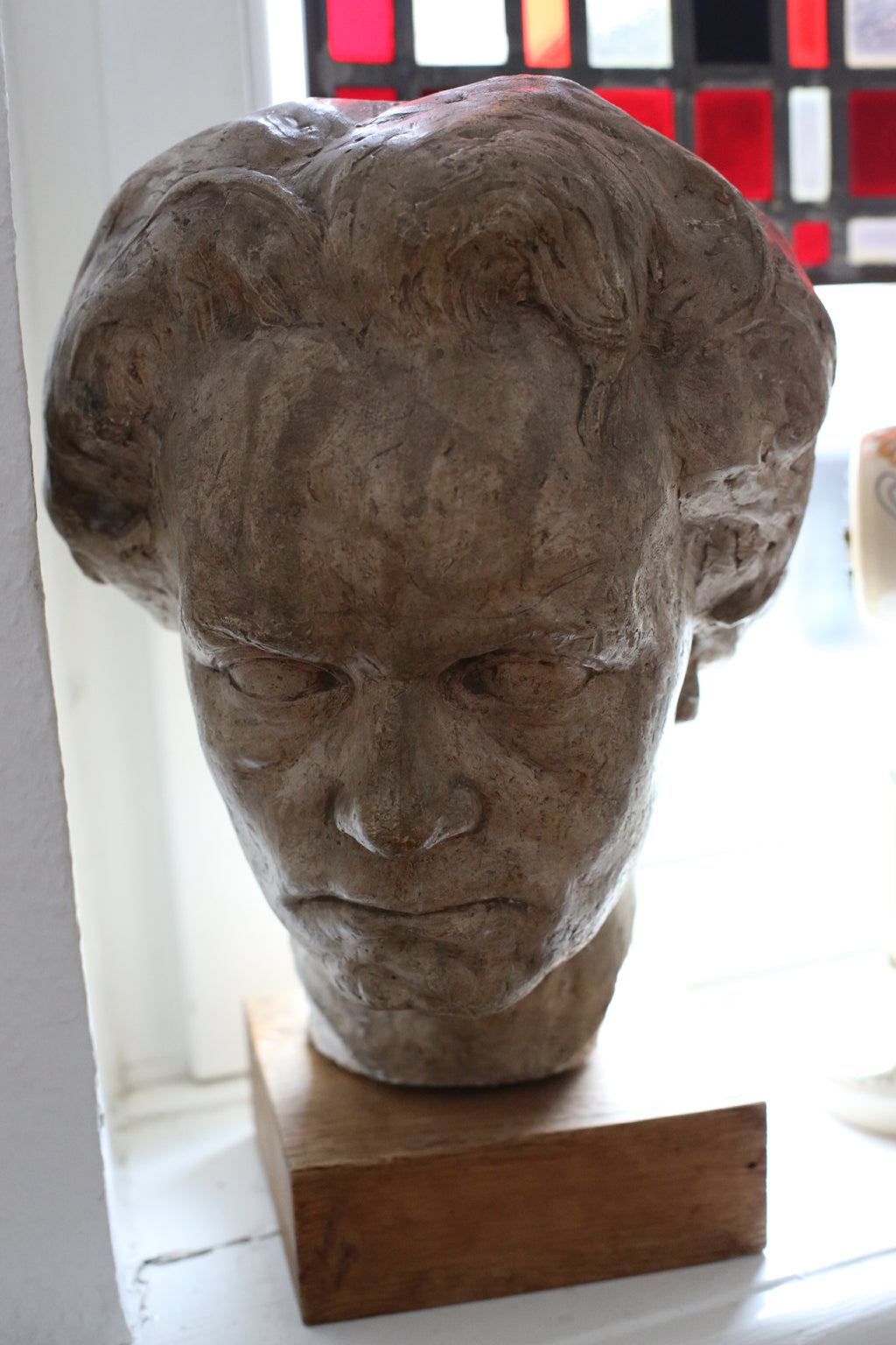 Moortgat, Achilles - Büste - Kopf Beethoven - Skulptur - signiert