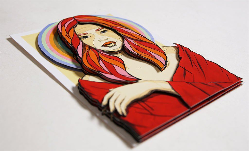 El Bocho - Madonna - 3D - handsigniert - Auflage e.a. - Größe 21 x 14,8 cm