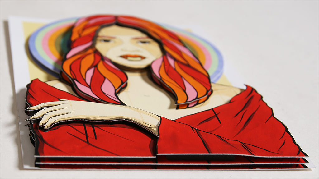 El Bocho - Madonna - 3D - handsigniert - Auflage e.a. - Größe 21 x 14,8 cm