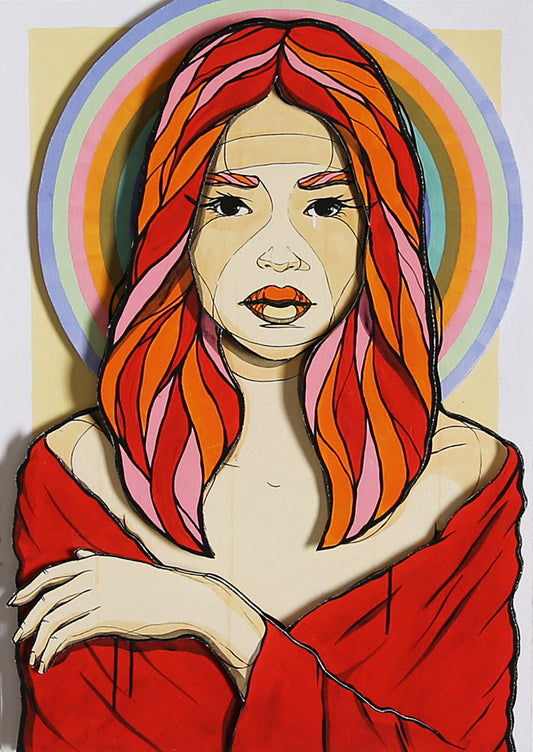 El Bocho - Madonna - 3D - handgesigneerd - oplage 150 - formaat 21 x 14,8 cm