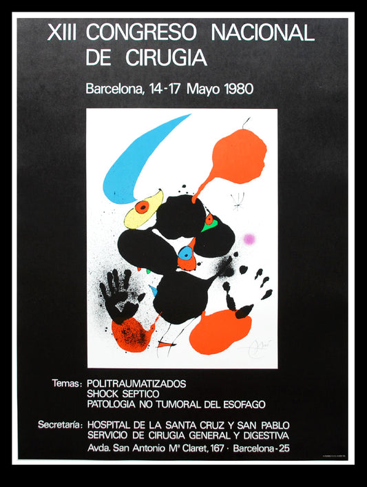 Miró, Joan - XIIIe Nationaal Congres van Cirugia, 1980 - Kunstdruk
