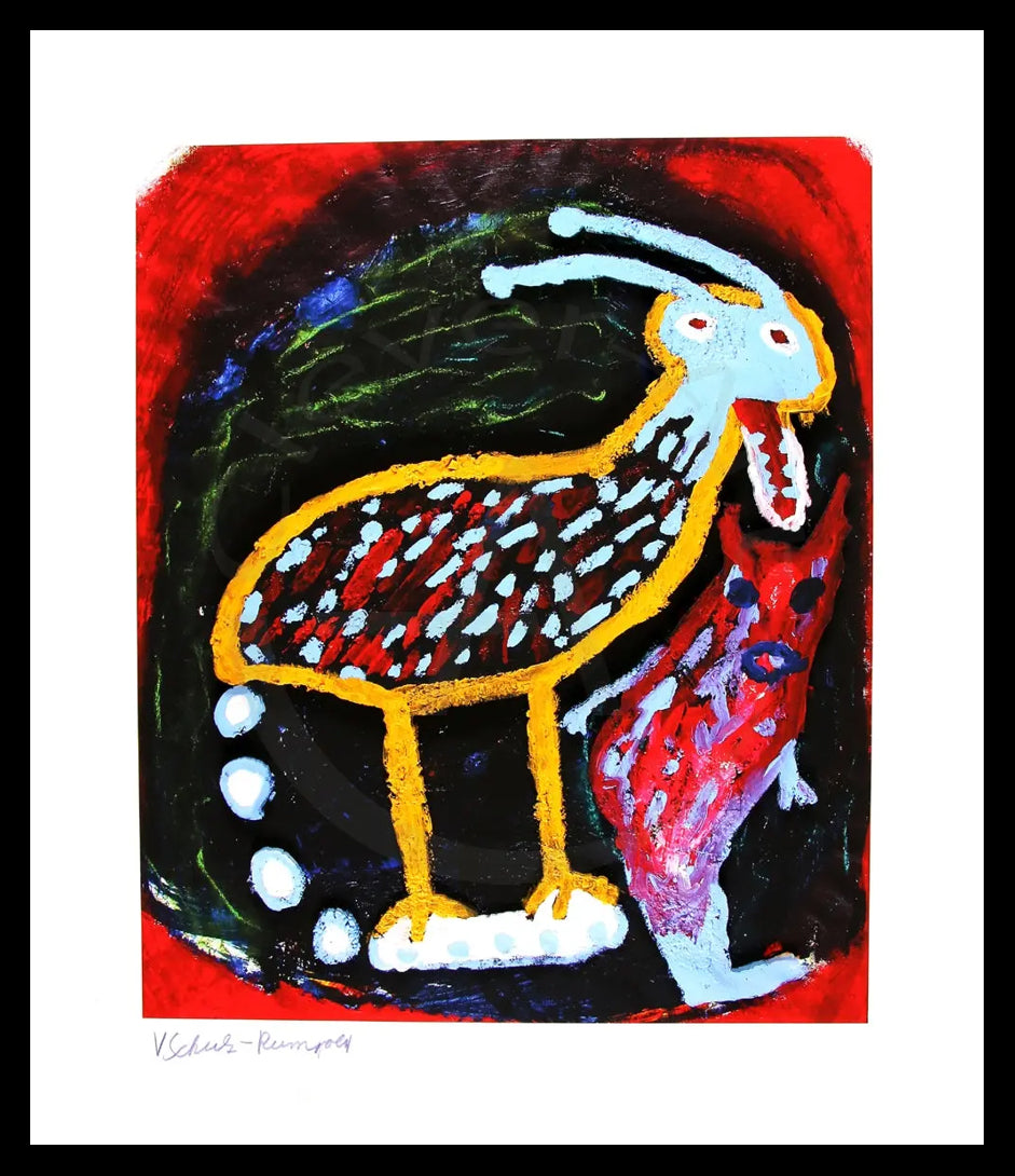Schulz-Rumpold, Volkmar - Sprossenziege - hand signed - Giclee