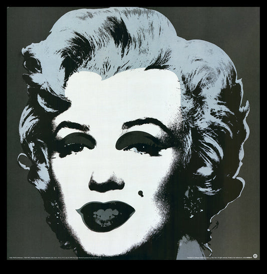 Warhol, Andy - Marilyn Monroe - zwart - kunstdruk - 65 x 65 cm
