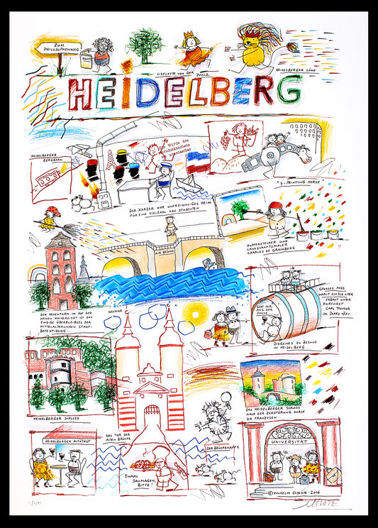 Schlote, Wilhelm - Heidelberg - Giclee - handsigniert