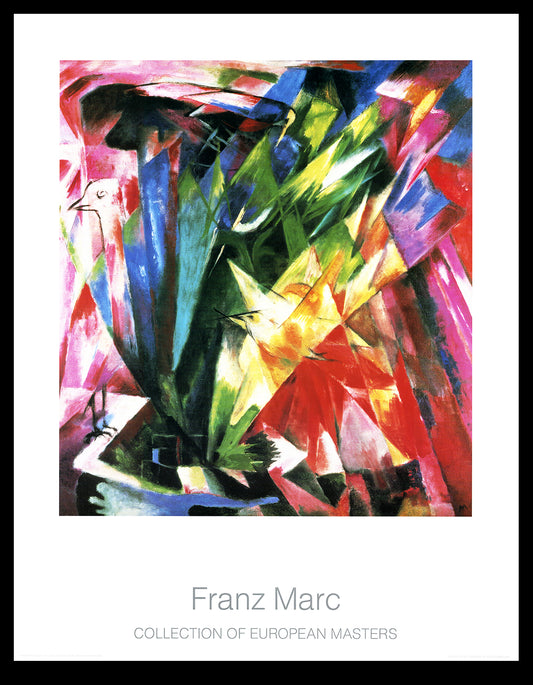 Marc, Franz - Birds - Art print after the original from 1914 - with lettering