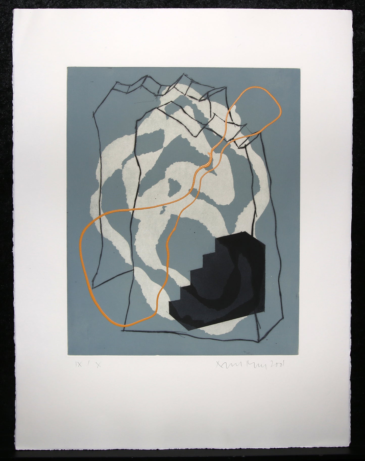 Merz, Albert - 2001 -  xx/X -  Radierung - handüberarbeitet - handsigniert