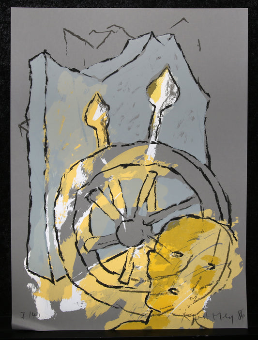 Merz, Albert - o. T. - xx/40 - Farbsiebdruck - 1986 - handsigniert