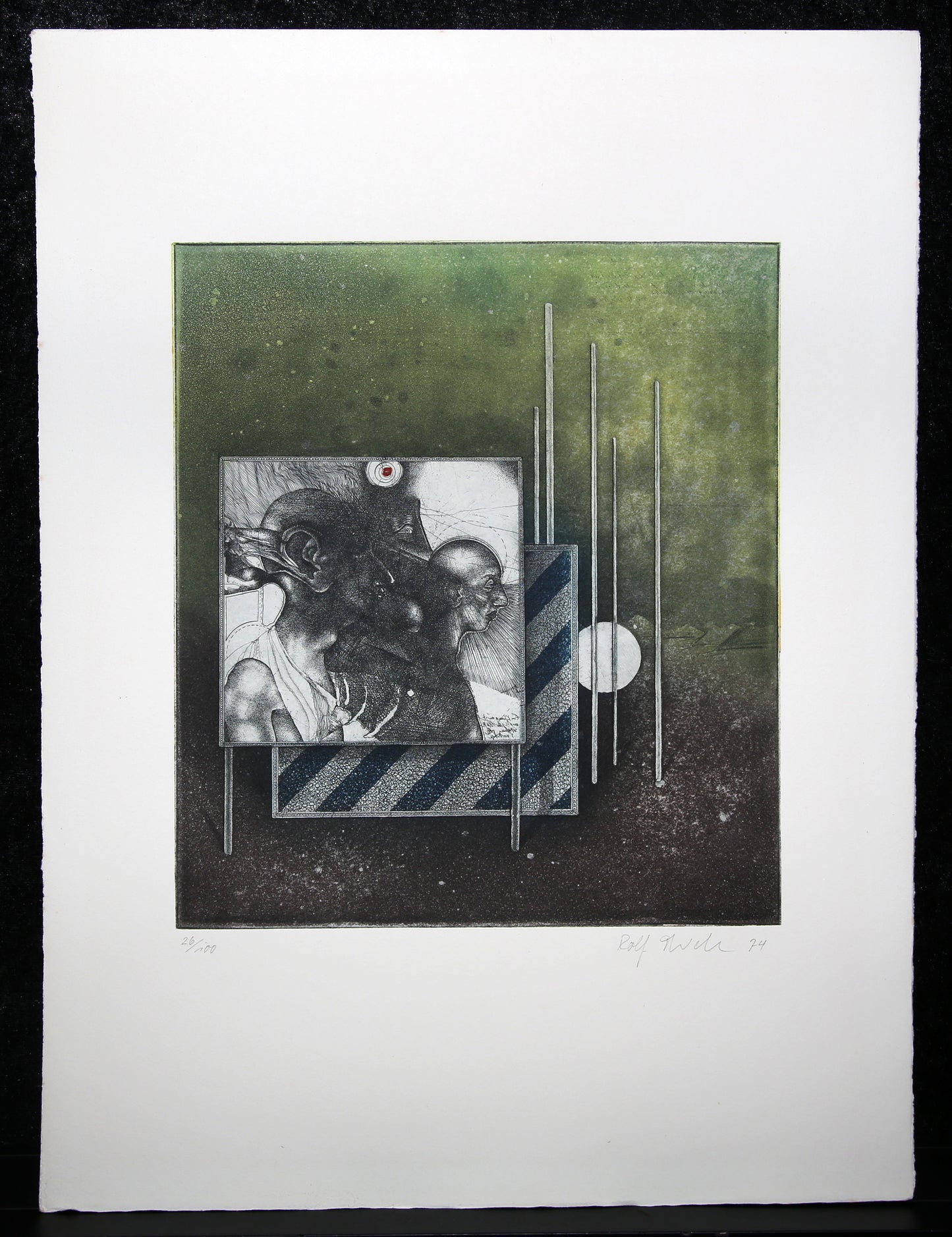 Thiele, Rolf - Stab, 1974 - Kleurenets - handgesigneerd