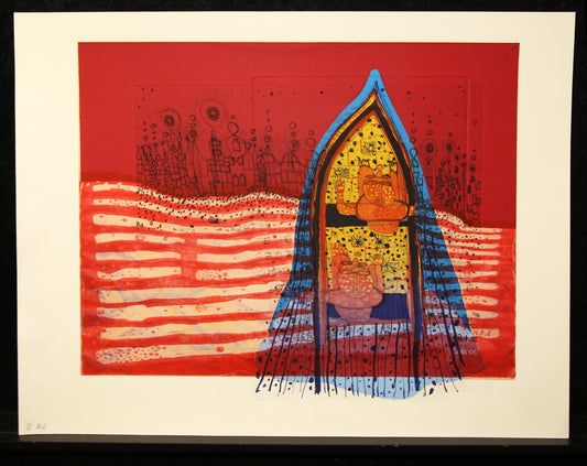 Hundertwasser, Friedensreich - Die Rakete, 1988 - HWG 101 - Farbvariante
