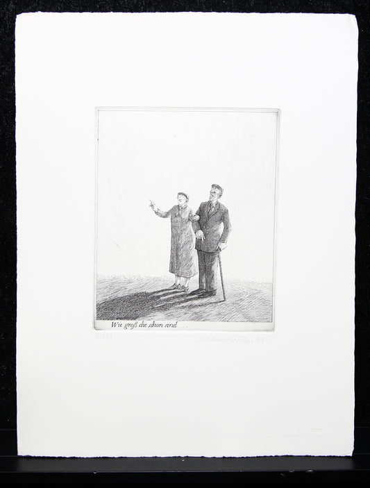 Schoenen, Kurt - Qu'ils sont déjà grands..., 1981 - Eau-forte - signée à la main