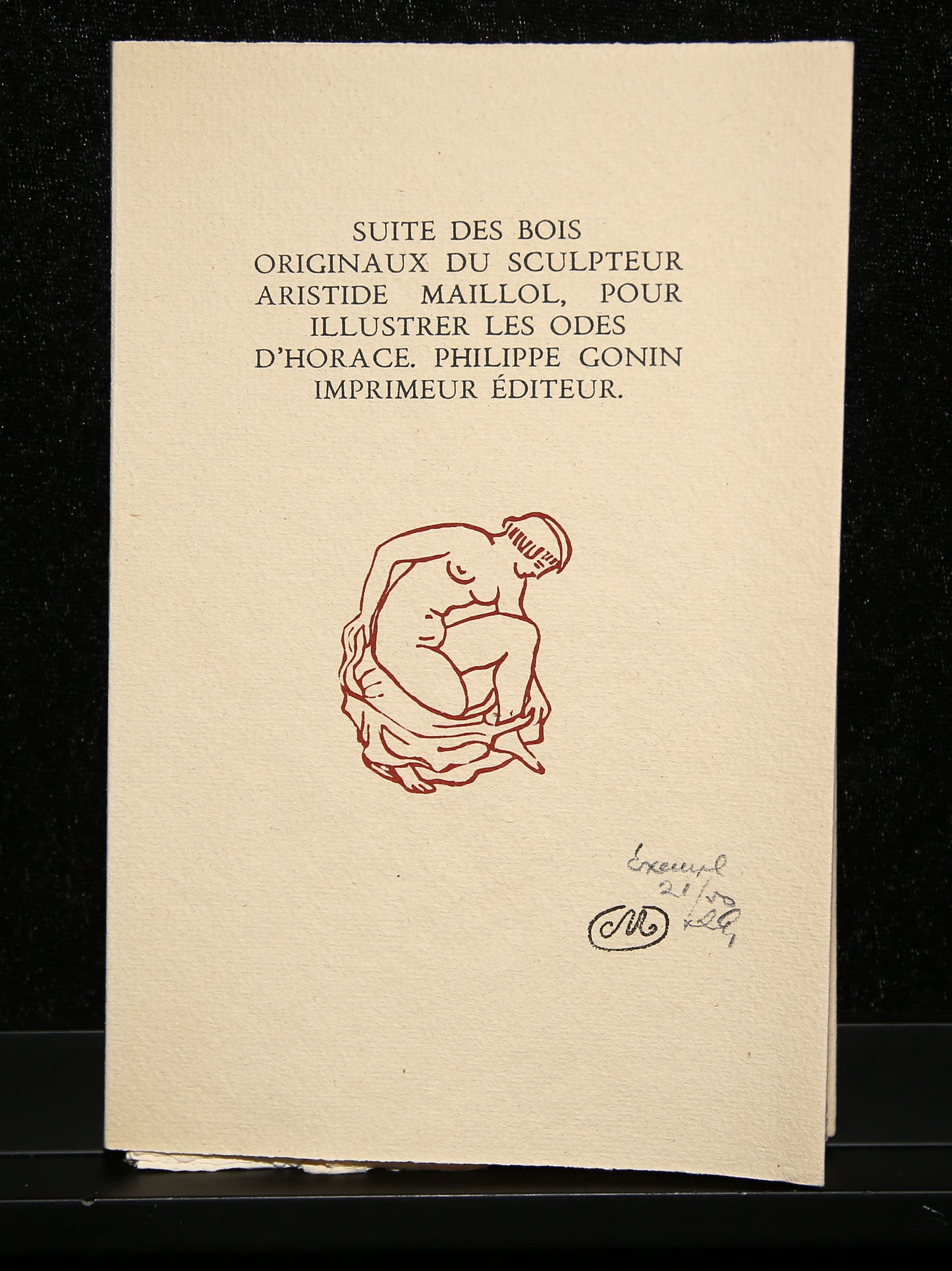 Maillol, Aristide - 125 woodcuts - Odes d'Horace, 1939 - Volume 1 - No. 21/50