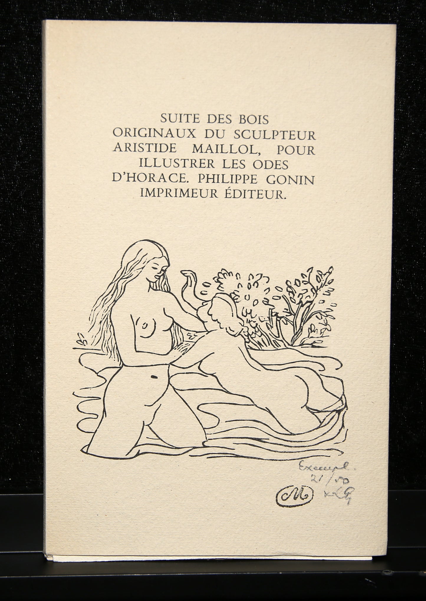 Maillol, Aristide - 125 woodcuts - Odes d'Horace, 1939 - Volume 1 - No. 21/50