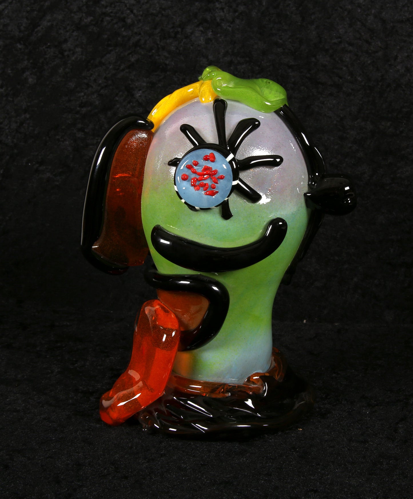 Kostabi, Paul - Skulptur aus Muranoglas - Unikat - handsigniert