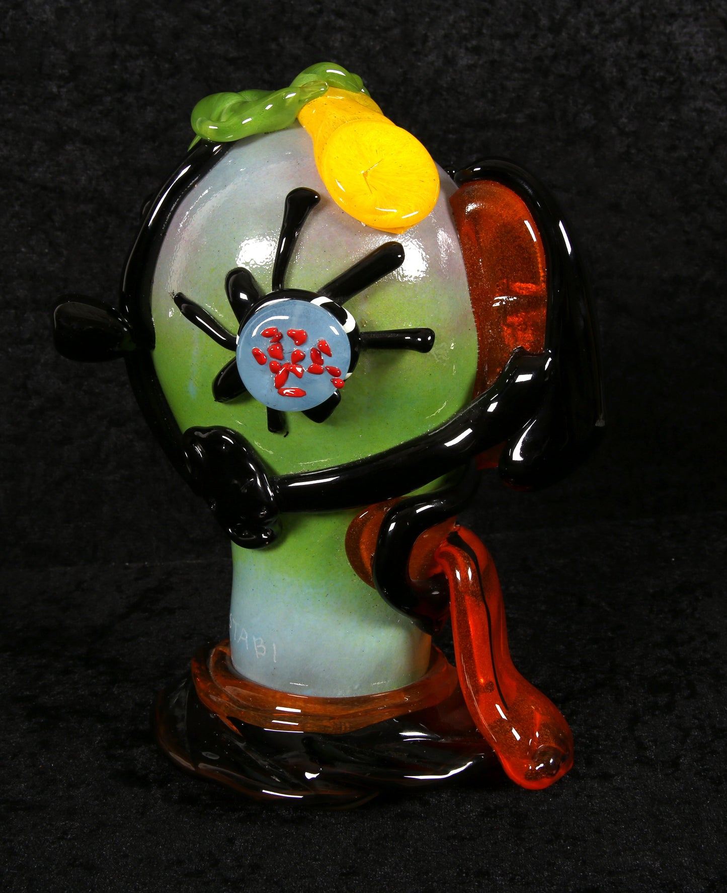 Kostabi, Paul - Skulptur aus Muranoglas - Unikat - handsigniert