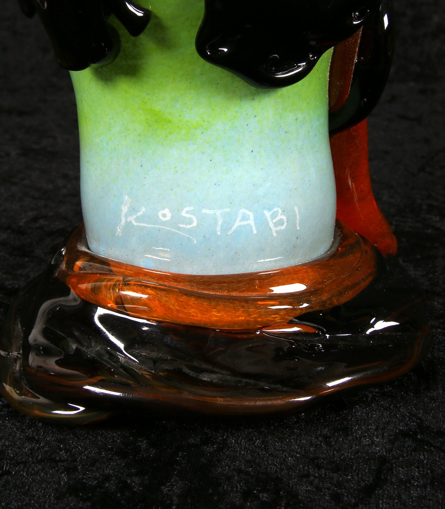 Kostabi, Paul - Skulptur aus Muranoglas - Unikat - handsigniert
