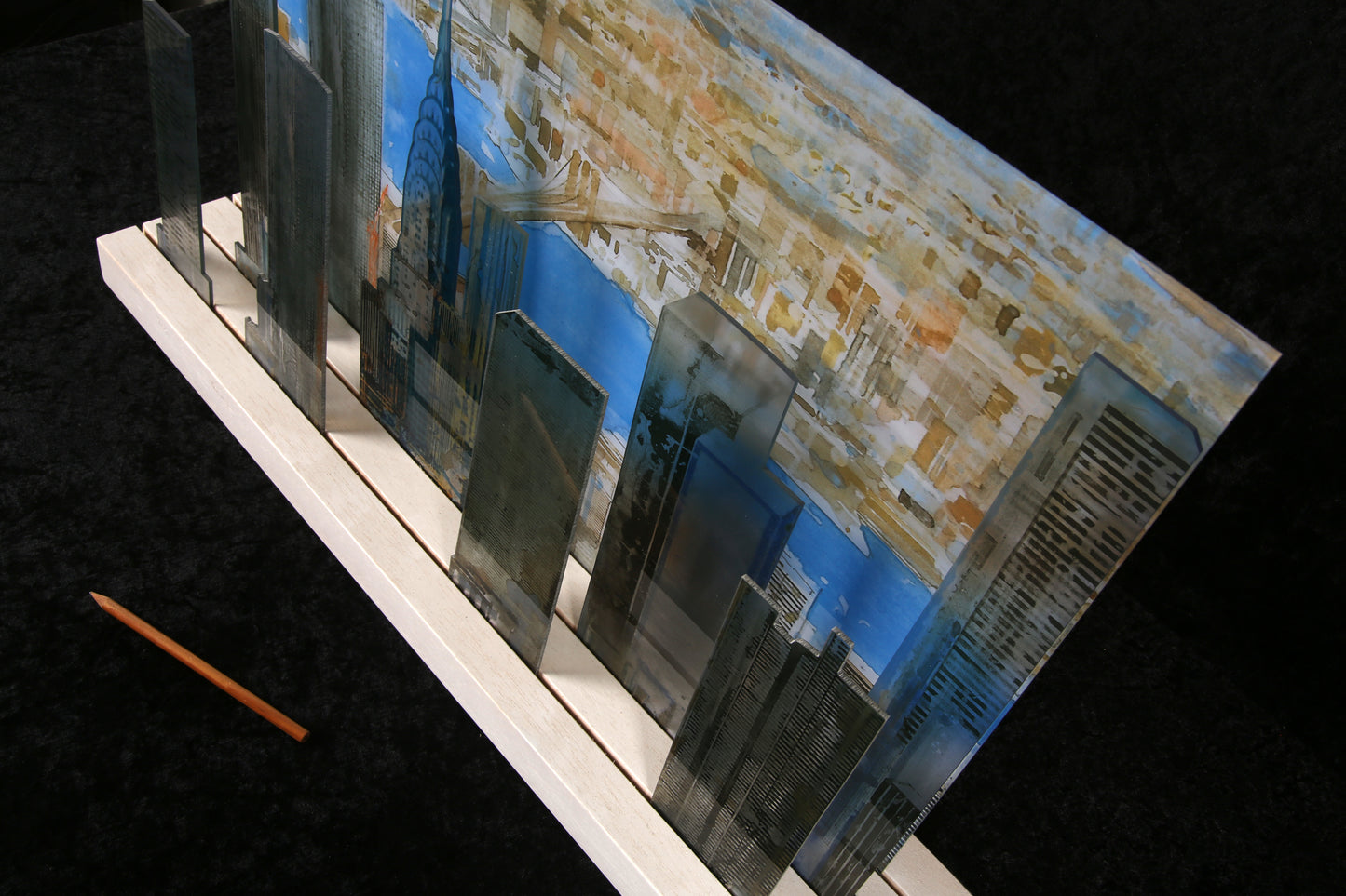 Salzmann, Gottfried (after) - Cityscape - Multiple made of acrylic glass - Unique