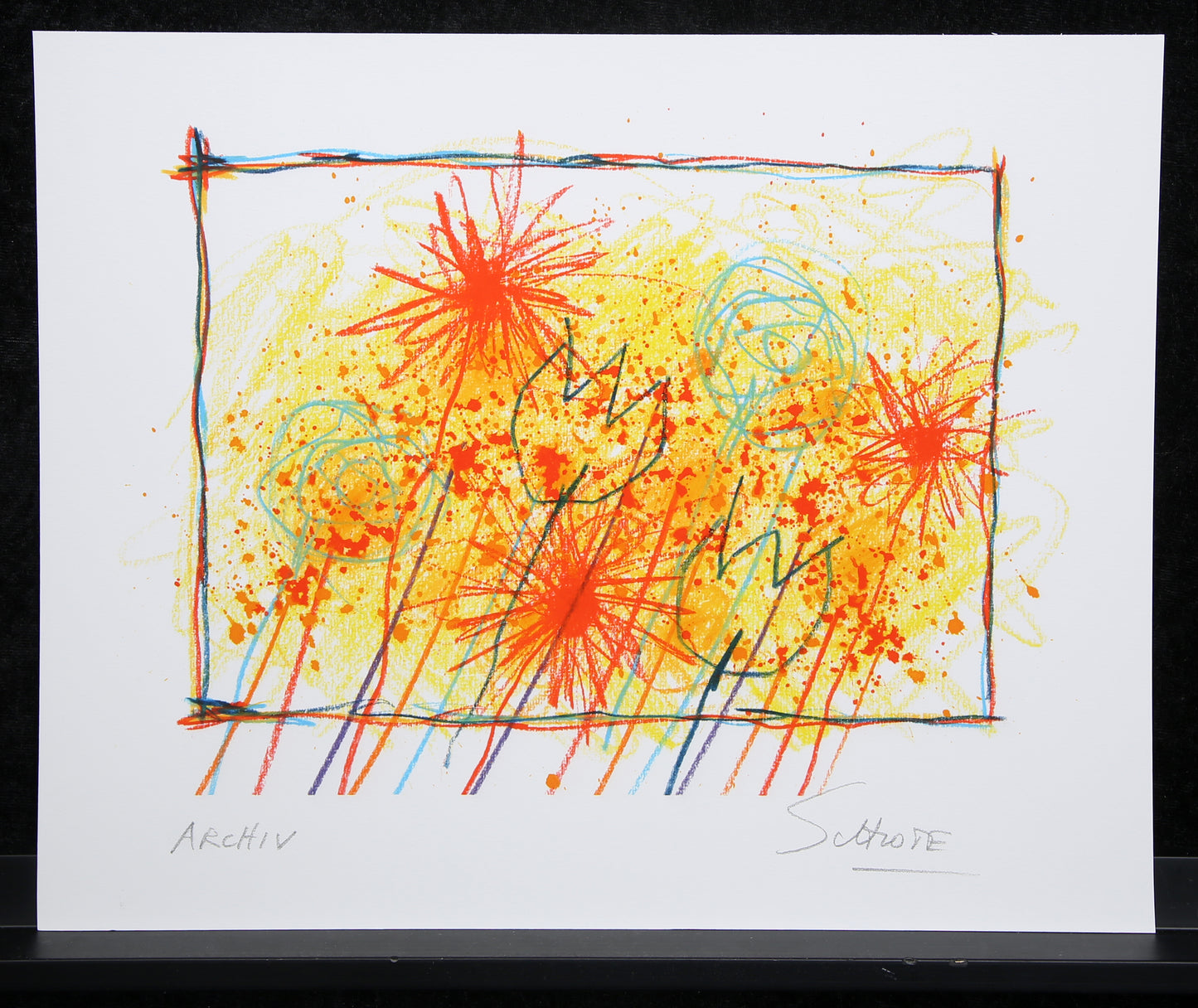 Schlote, Wilhelm - Flower Power - Giclée - signé à la main