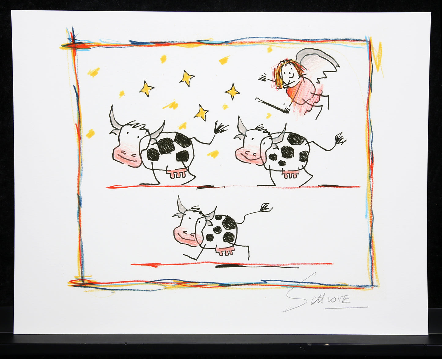 Schlote, Wilhelm - Georg's Farm I - signé à la main - Giclée