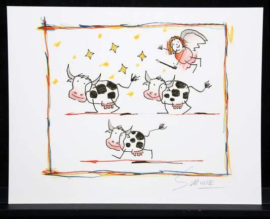 Schlote, Wilhelm - Georg's Farm I - signé à la main - Giclée