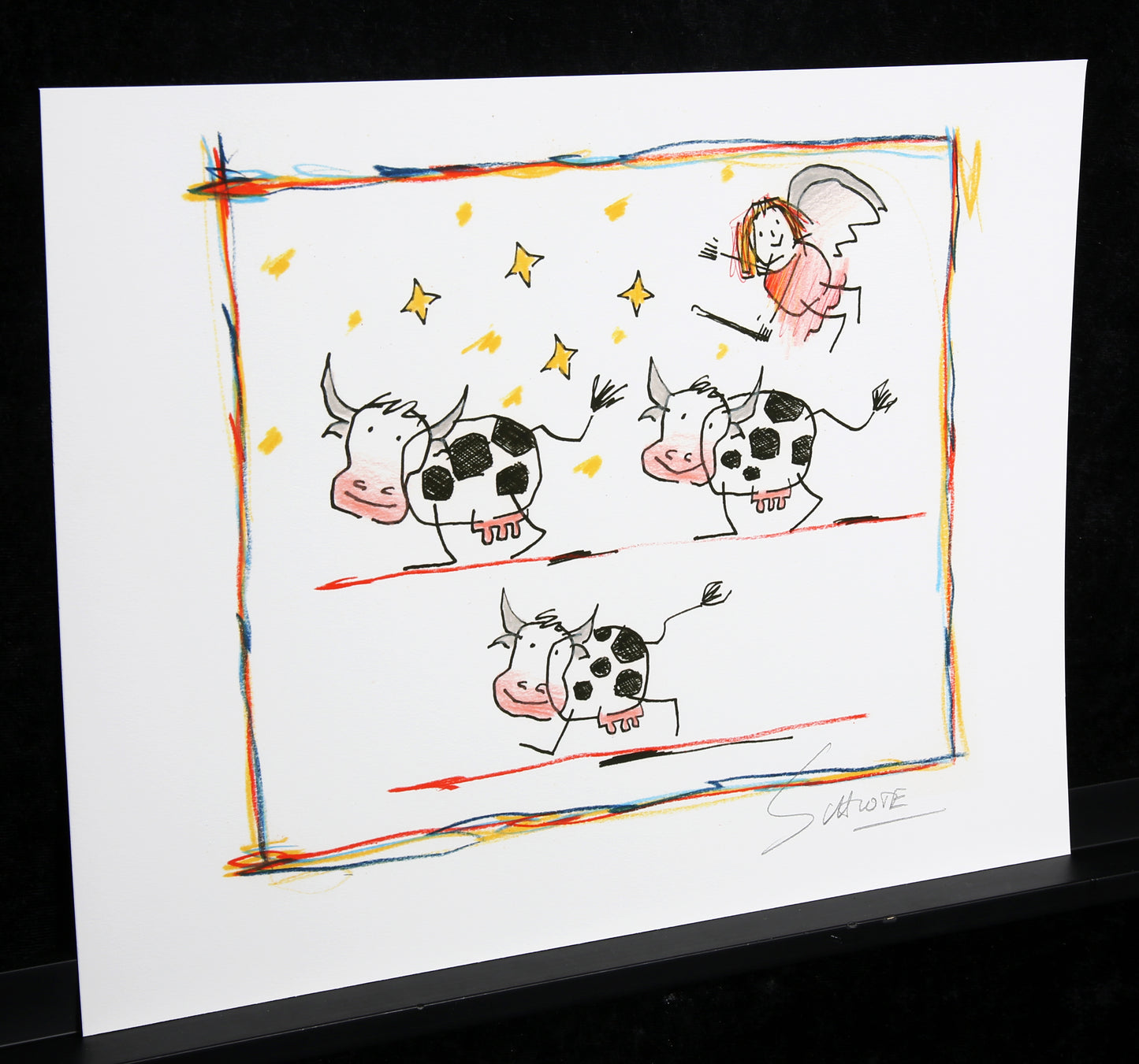 Schlote, Wilhelm - Georg's Farm I - signé à la main - Giclée