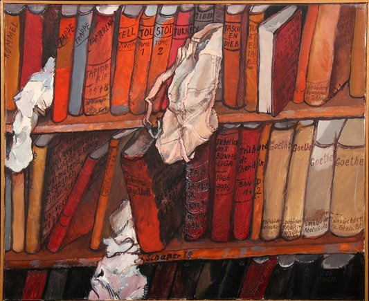 Schaper, Karl - Books and laundry items - acrylic/canvas - hand-signed unique piece