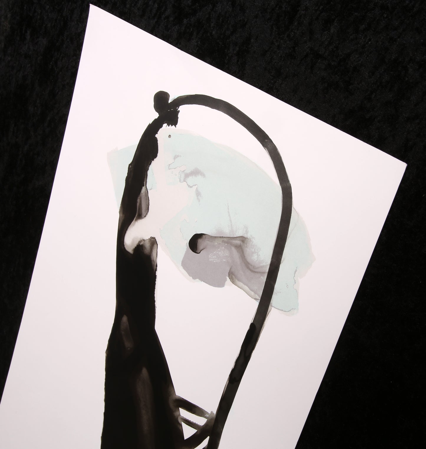 Sonderborg, K. R. H. - Komposition - Tusche und Aquarell - handsigniertes Unikat