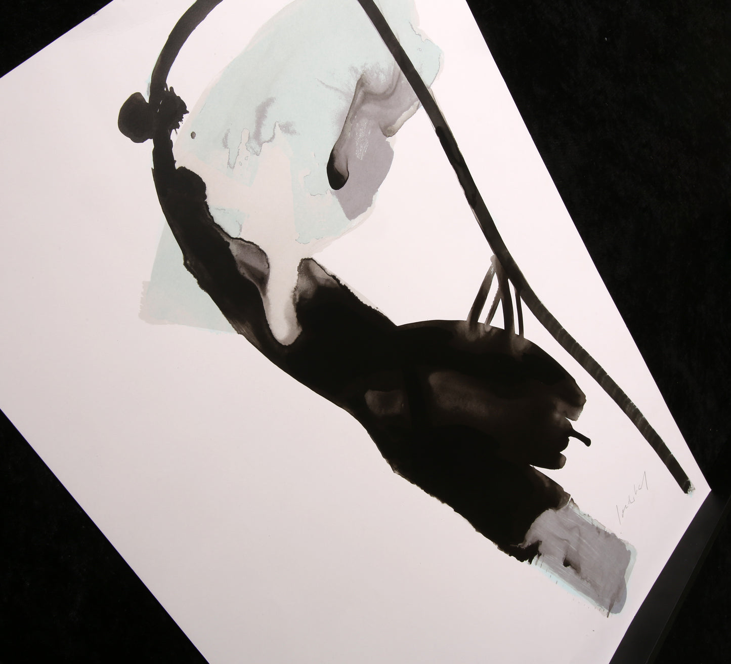 Sonderborg, K. R. H. - Komposition - Tusche und Aquarell - handsigniertes Unikat