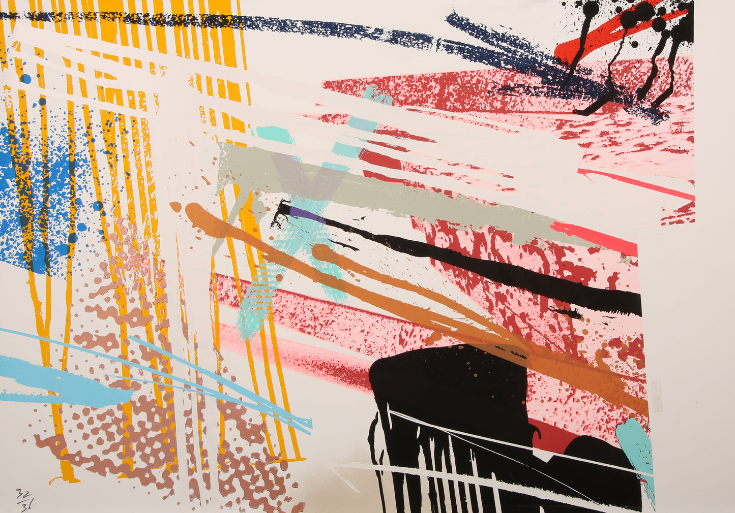 Heizer, Michael - Dragged mass geometric 3/4 - Farbserigraphie - nummeriert