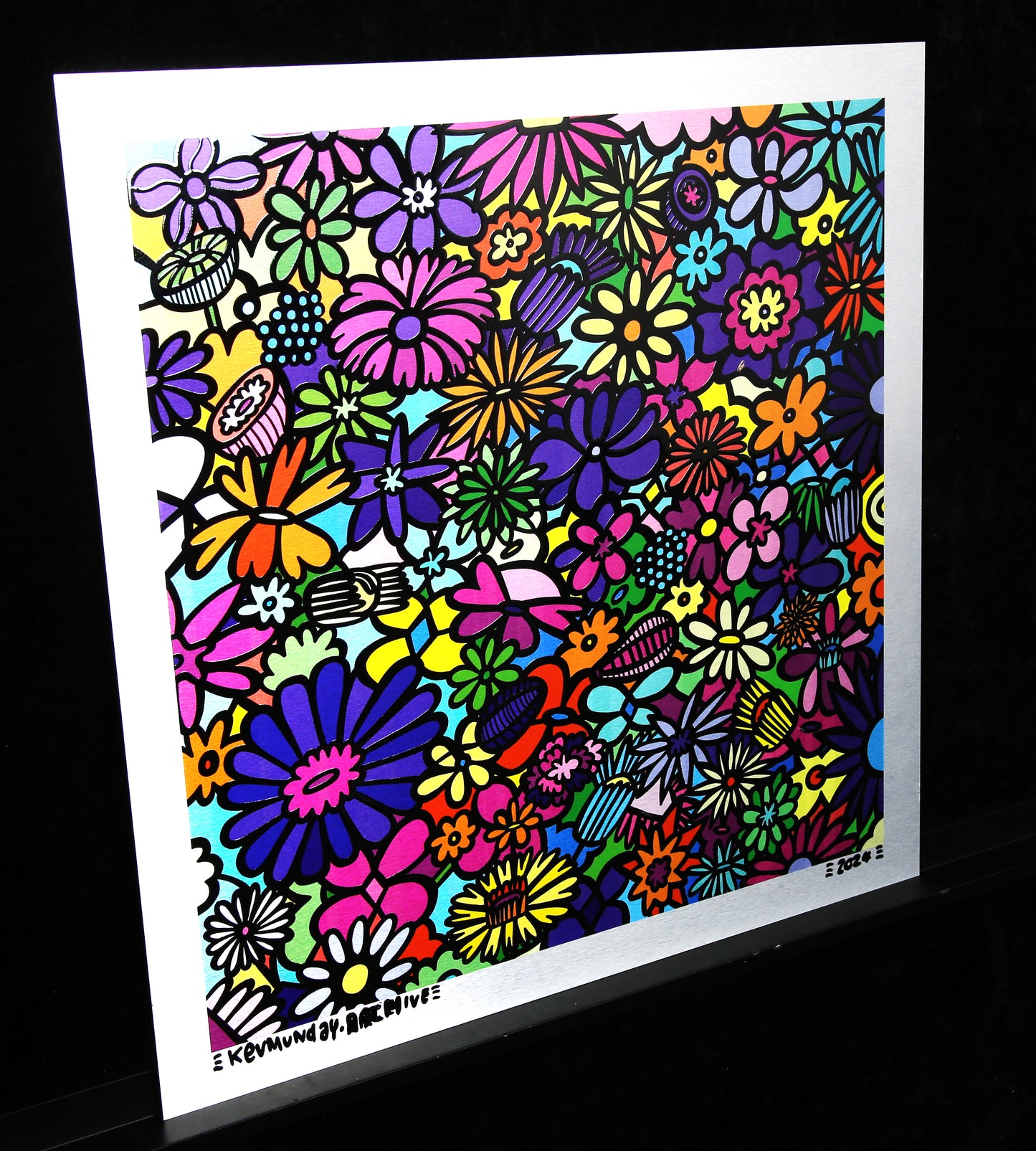 Munday, Kev - Space To Grow - UV-print/lak aluminium - handgesigneerd