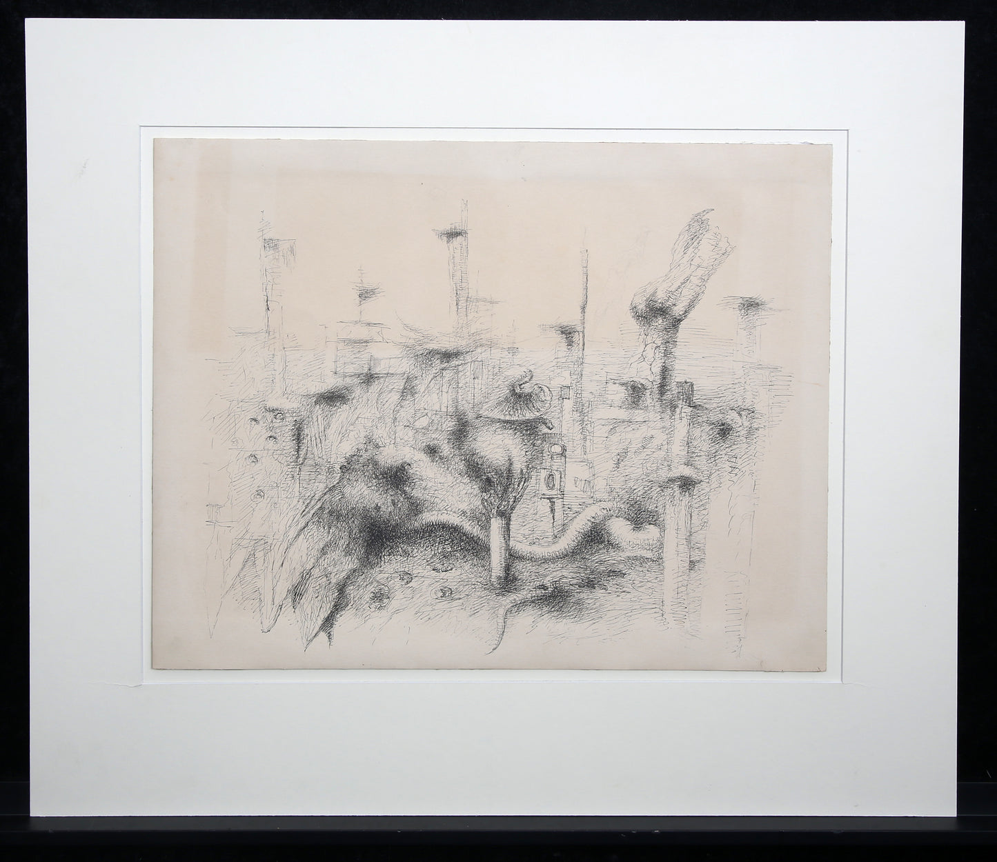 Coester, Otto - Downtown - potloodtekening - handgesigneerd