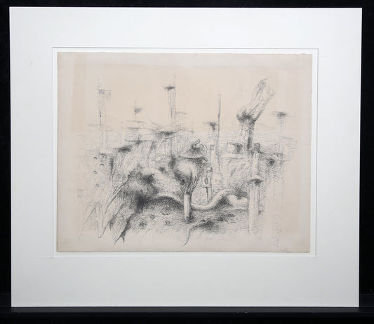Coester, Otto - Downtown - potloodtekening - handgesigneerd
