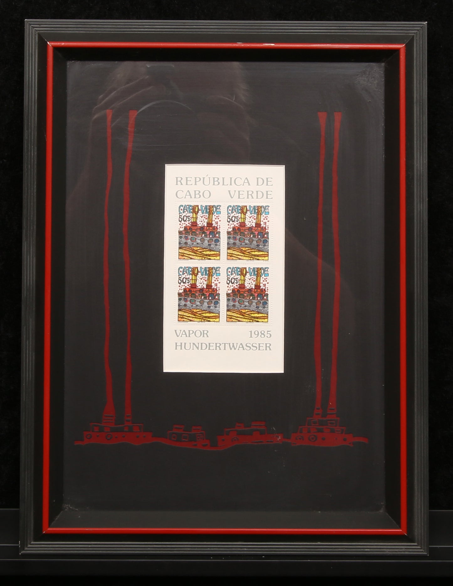 Hundertwasser, Friedensreich - timbres - encadrés - 1985 neufs