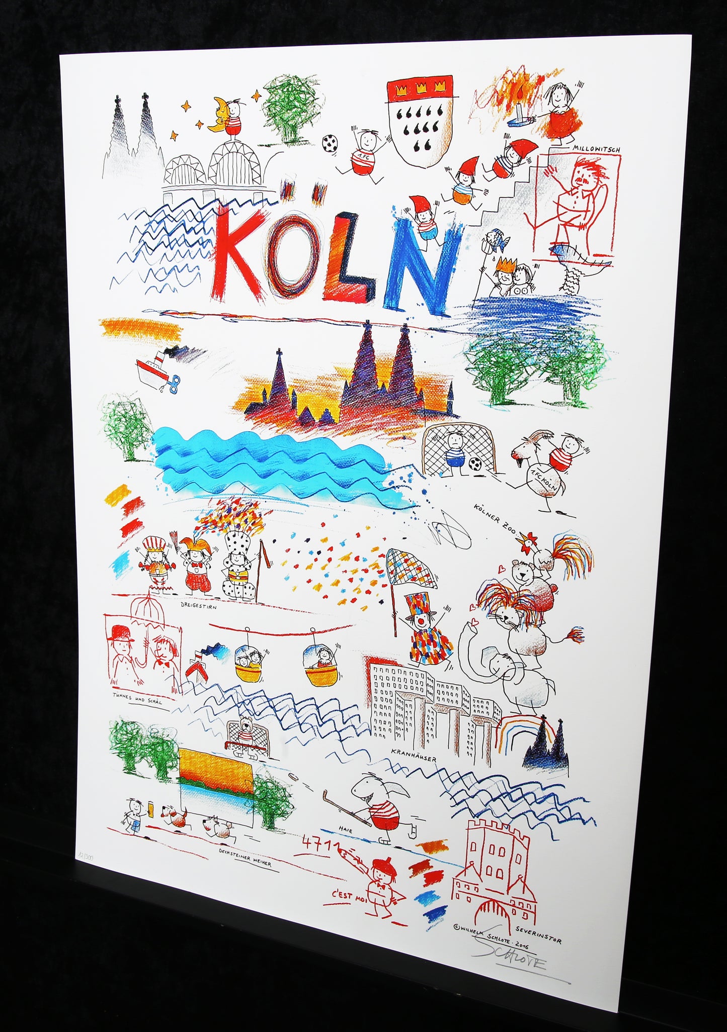 Schlote, Wilhelm - Cologne - 3D construction - hand signed
