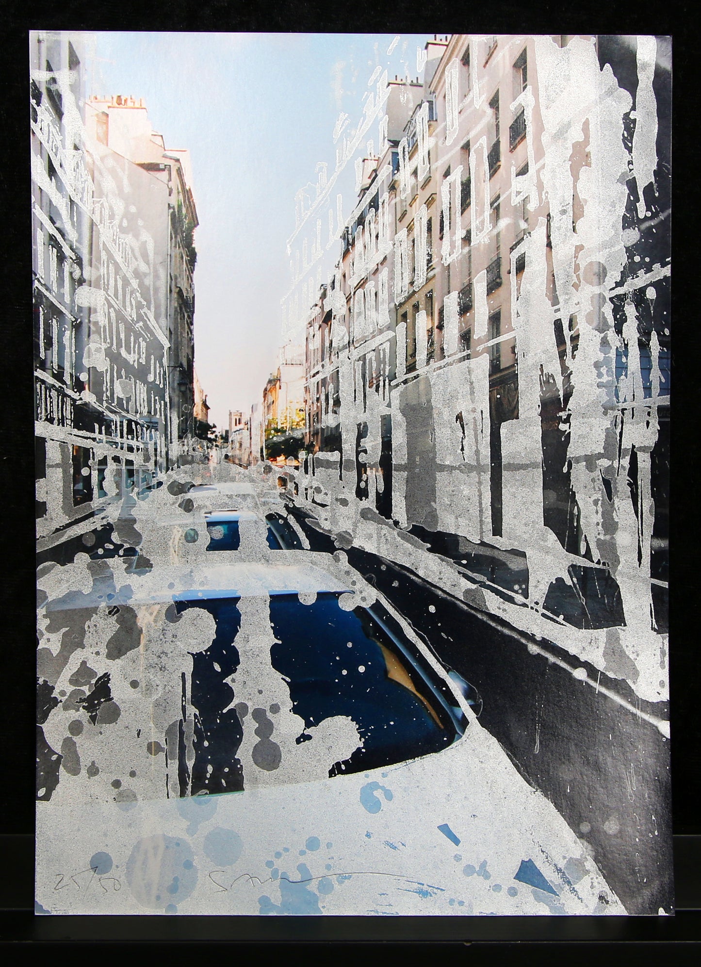 Salzmann, Gottfried - Rue de Rivoli - Screen print/photograph - hand signed
