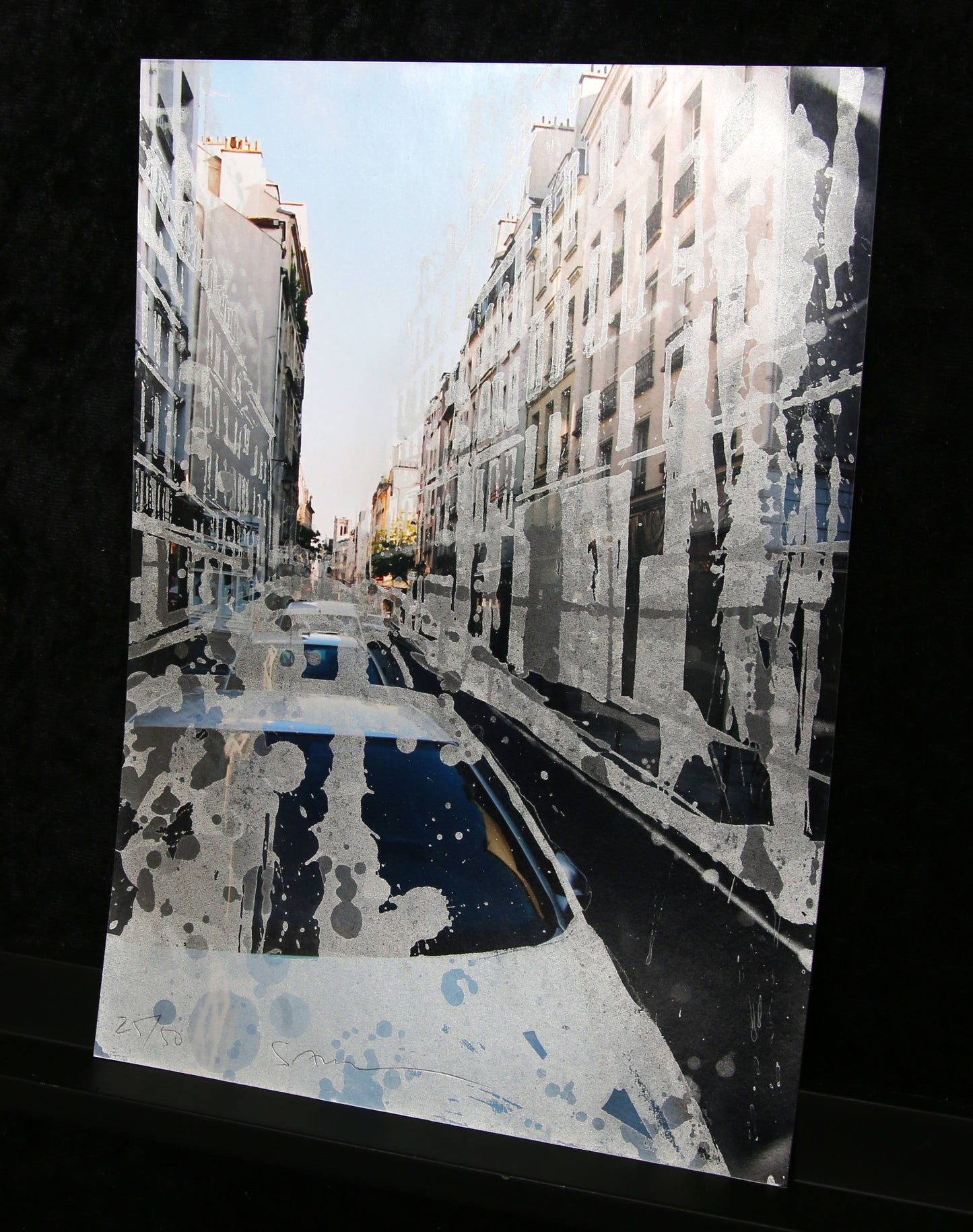 Salzmann, Gottfried - Rue de Rivoli - Screen print/photograph - hand signed