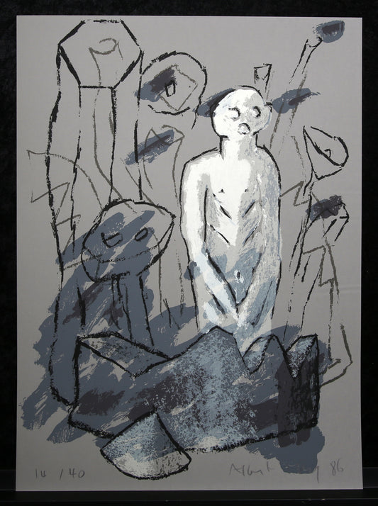 Merz, Albert - Ohne Titel (xx/40)- Farbsiebdruck - 1986 - handsigniert