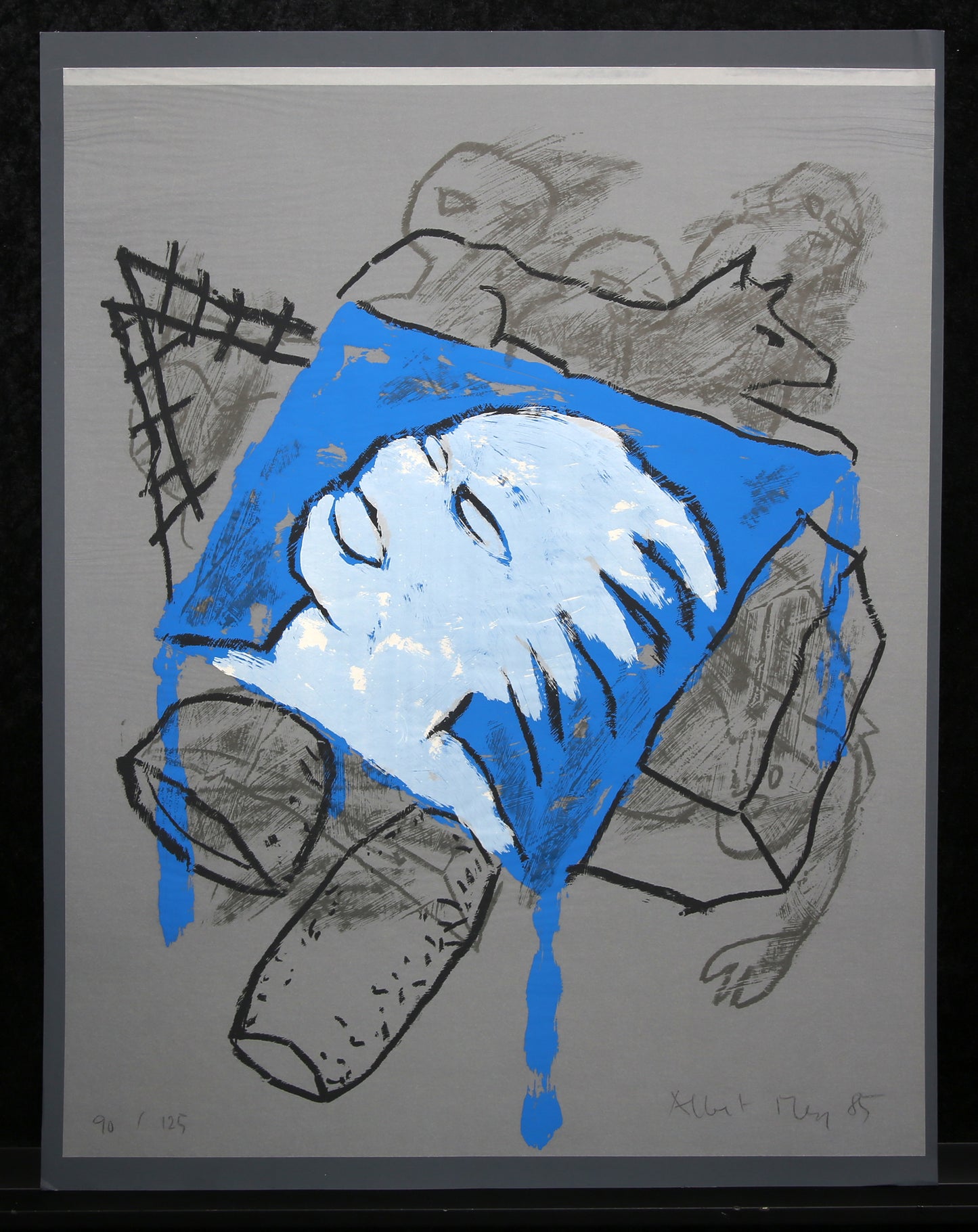 Merz, Albert - Komposition (90/125) - Farbsiebdruck - 1985 - handsigniert