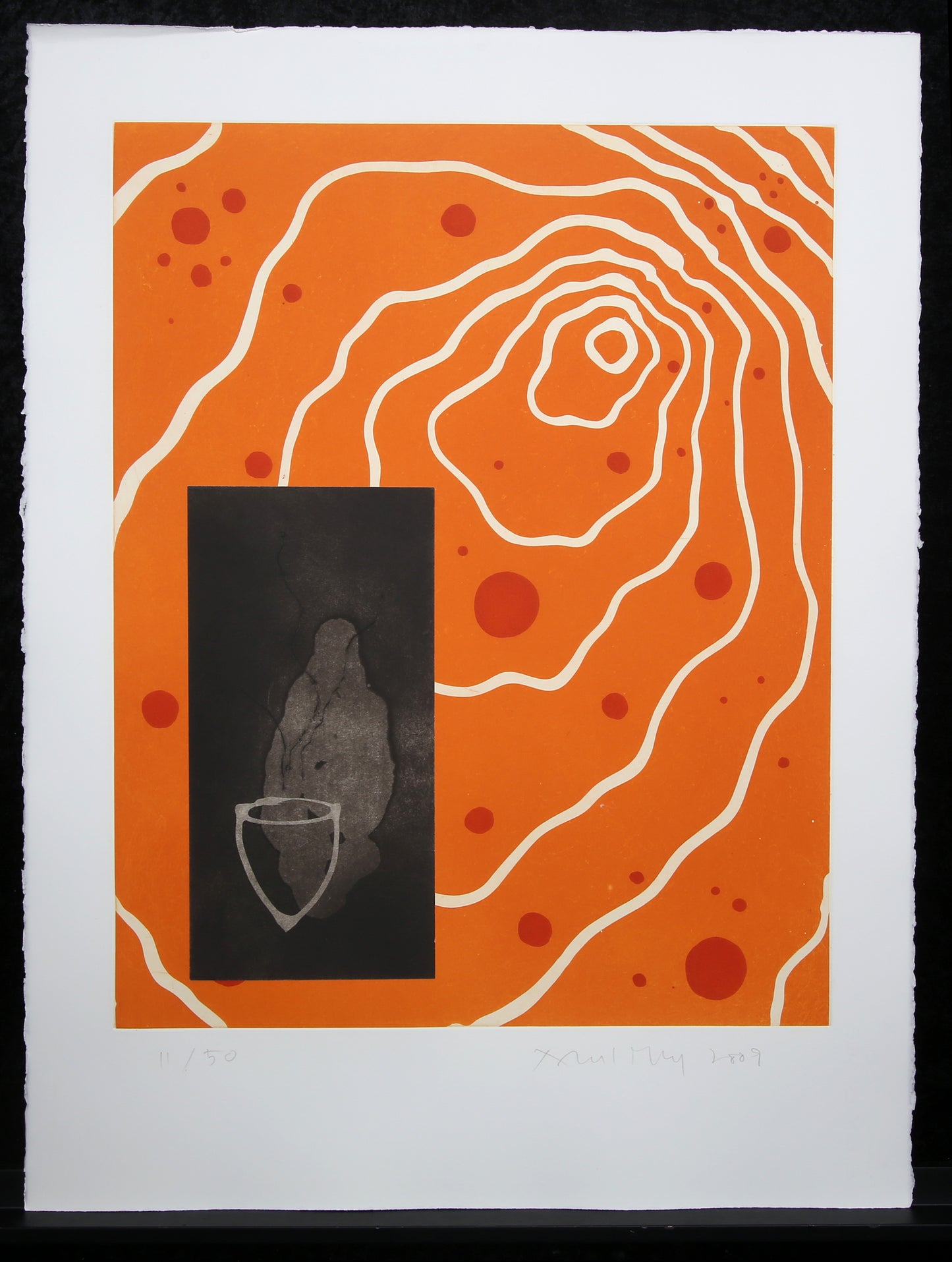 Merz, Albert - Sans titre (xx/50) - 2009 - Eau-forte en couleurs/collage - signé à la main