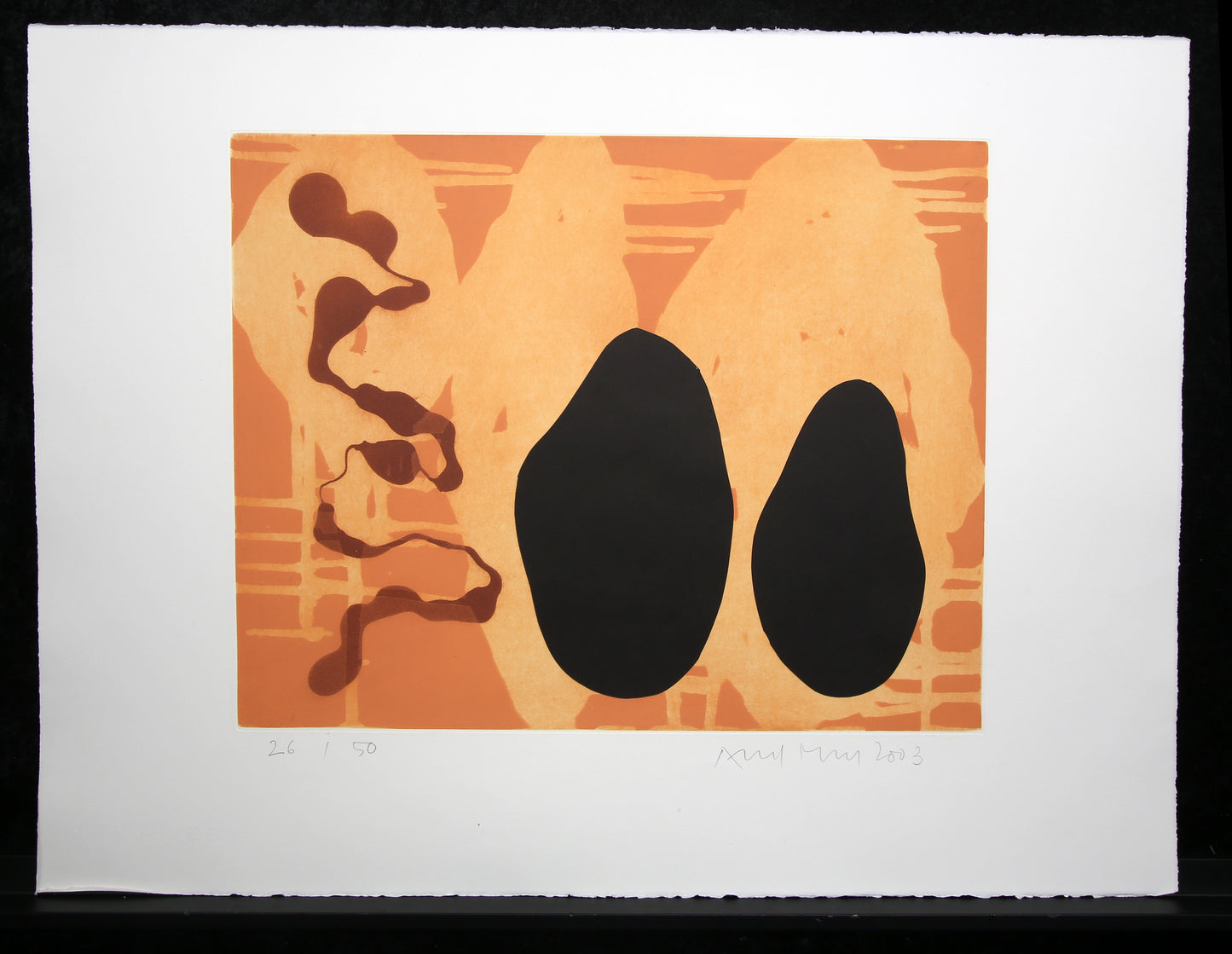 Merz, Albert - Sans titre (xx/50) 2003 - Eau-forte en couleurs/collage - signé à la main