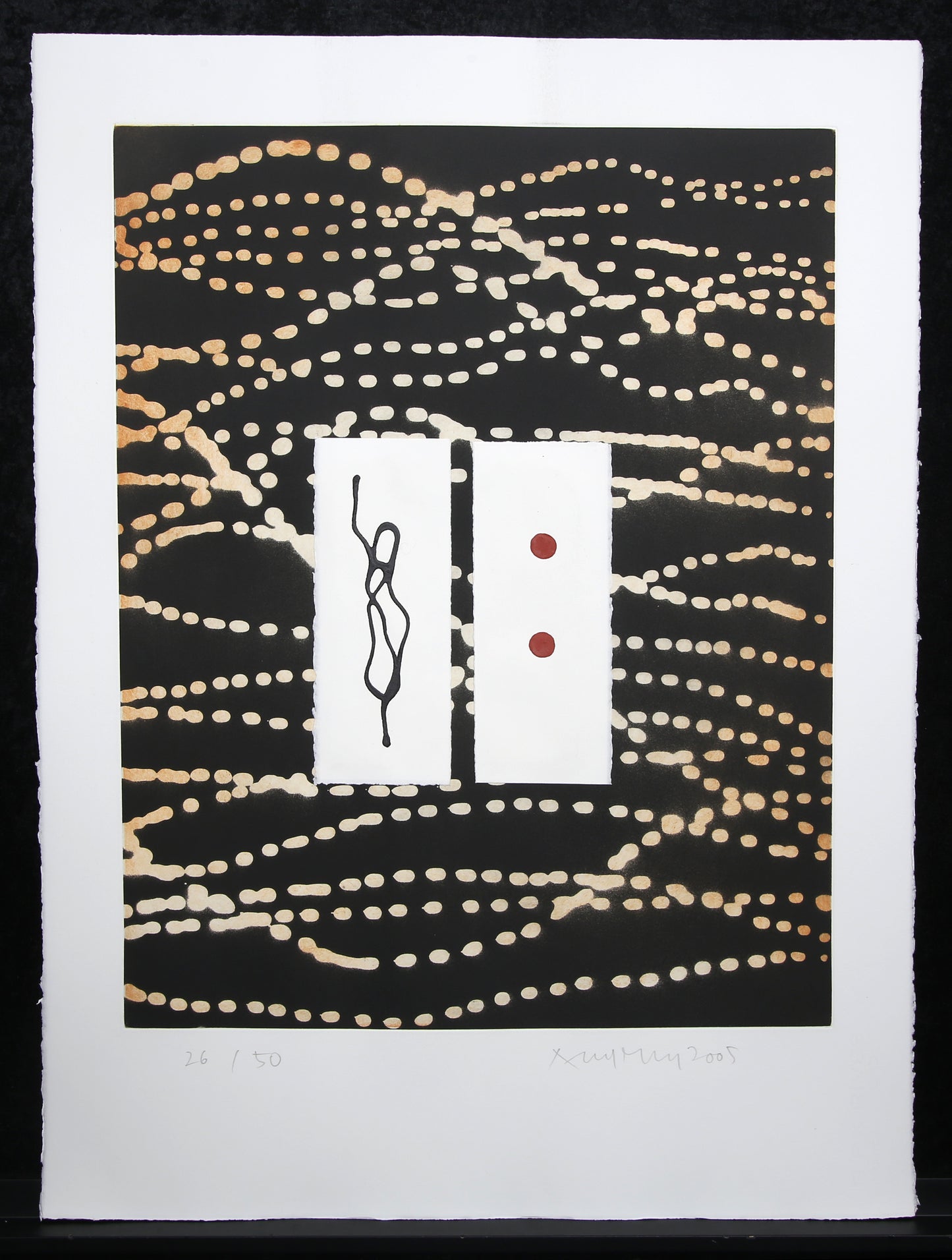 Merz, Albert - Composition (xx/50) - Eau-forte en couleurs/Collage - signée à la main