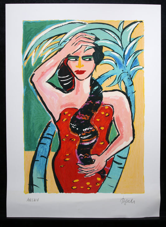 Bach, Elvira - Under the Palm (Deluxe) - Giclée - Archive - hand signed