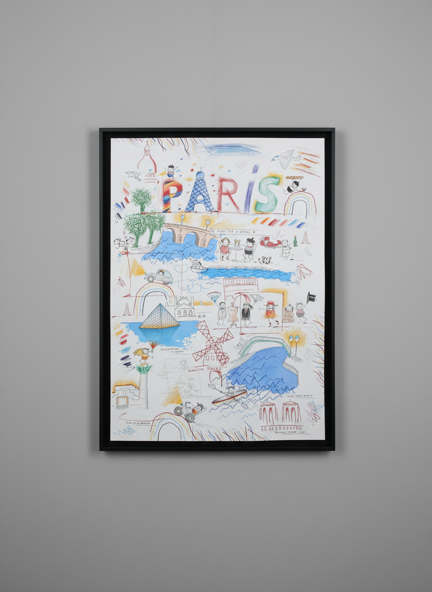 Schlote, Wilhelm - Paris - Original-Entwurfszeichnung - signiertes UNIKAT