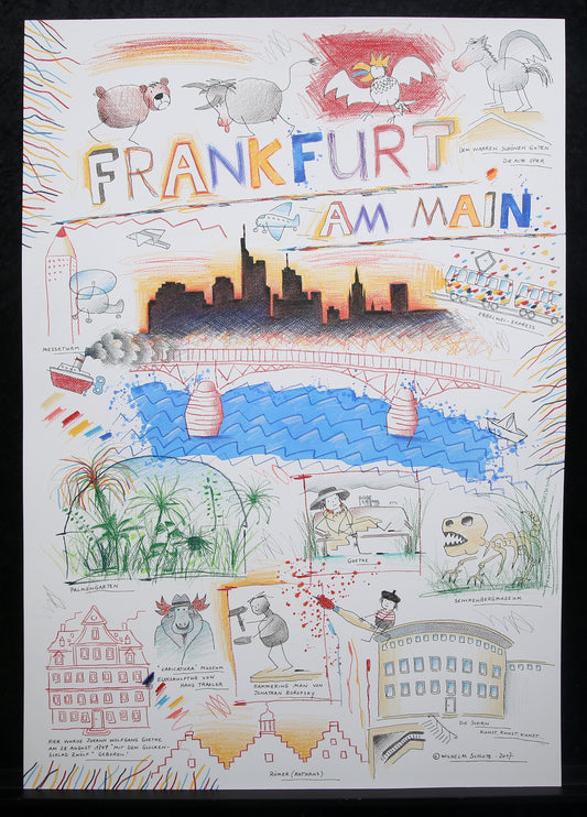Schlote, Wilhelm - Frankfurt am Main - Original-Entwurfszeichnung - signiertes UNIKAT